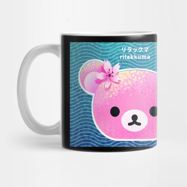 Sakura Cherry Blossom Kawaii Japanese Pink Rilakkuma by banditotees